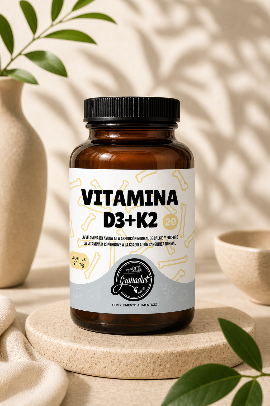 Vitamina D3 + K2 60 CAPS