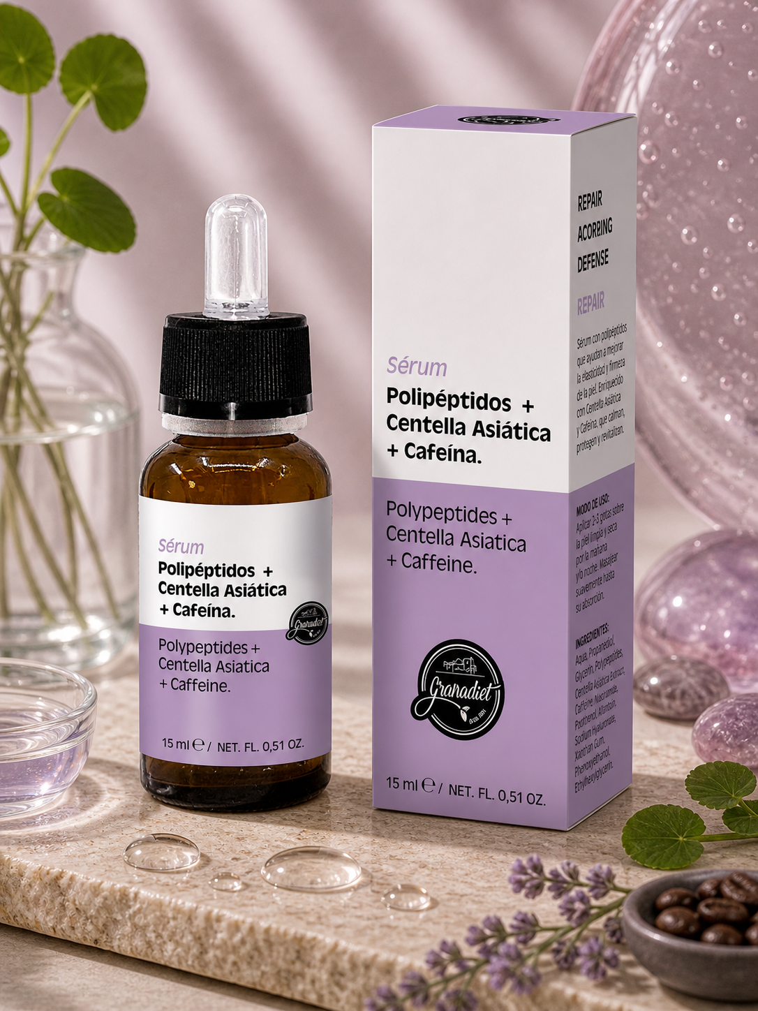 Sérum Reafirmar Polopeptidos+Centella+Cafeina 15 ML