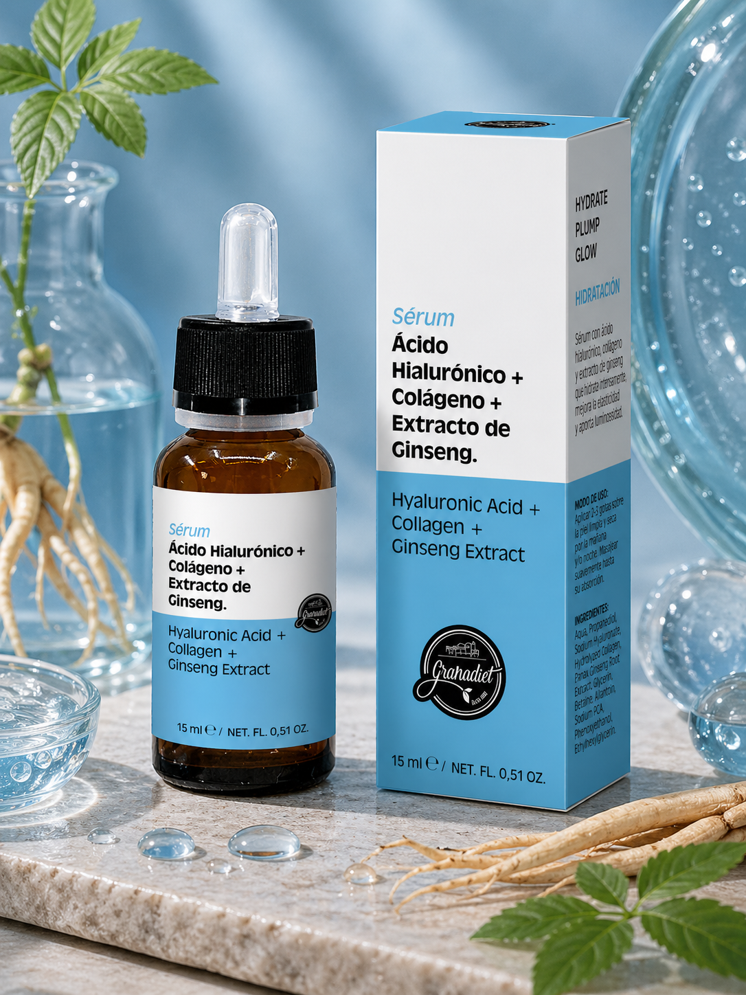 Sérum Alisar Hialuronico+Colageno+Ginseng 15 ML